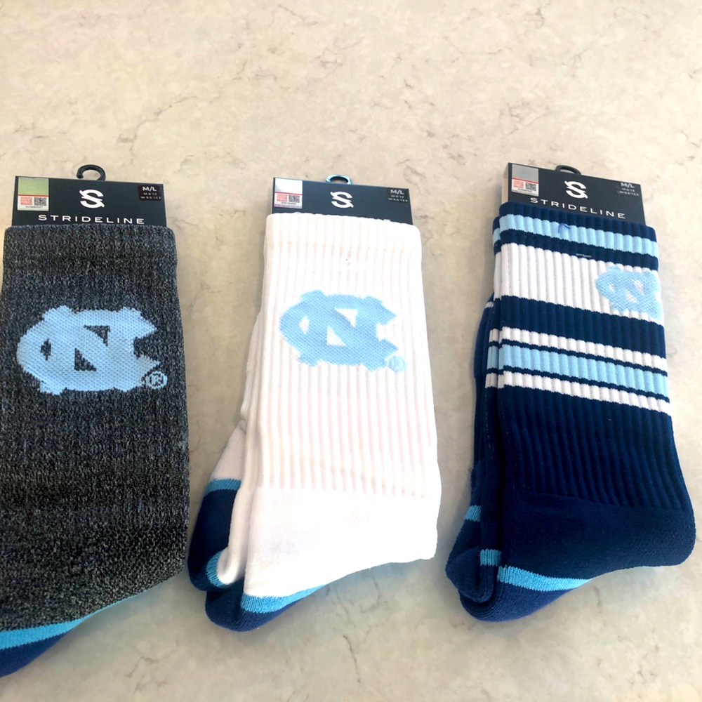 set of three UNC socks. NWT